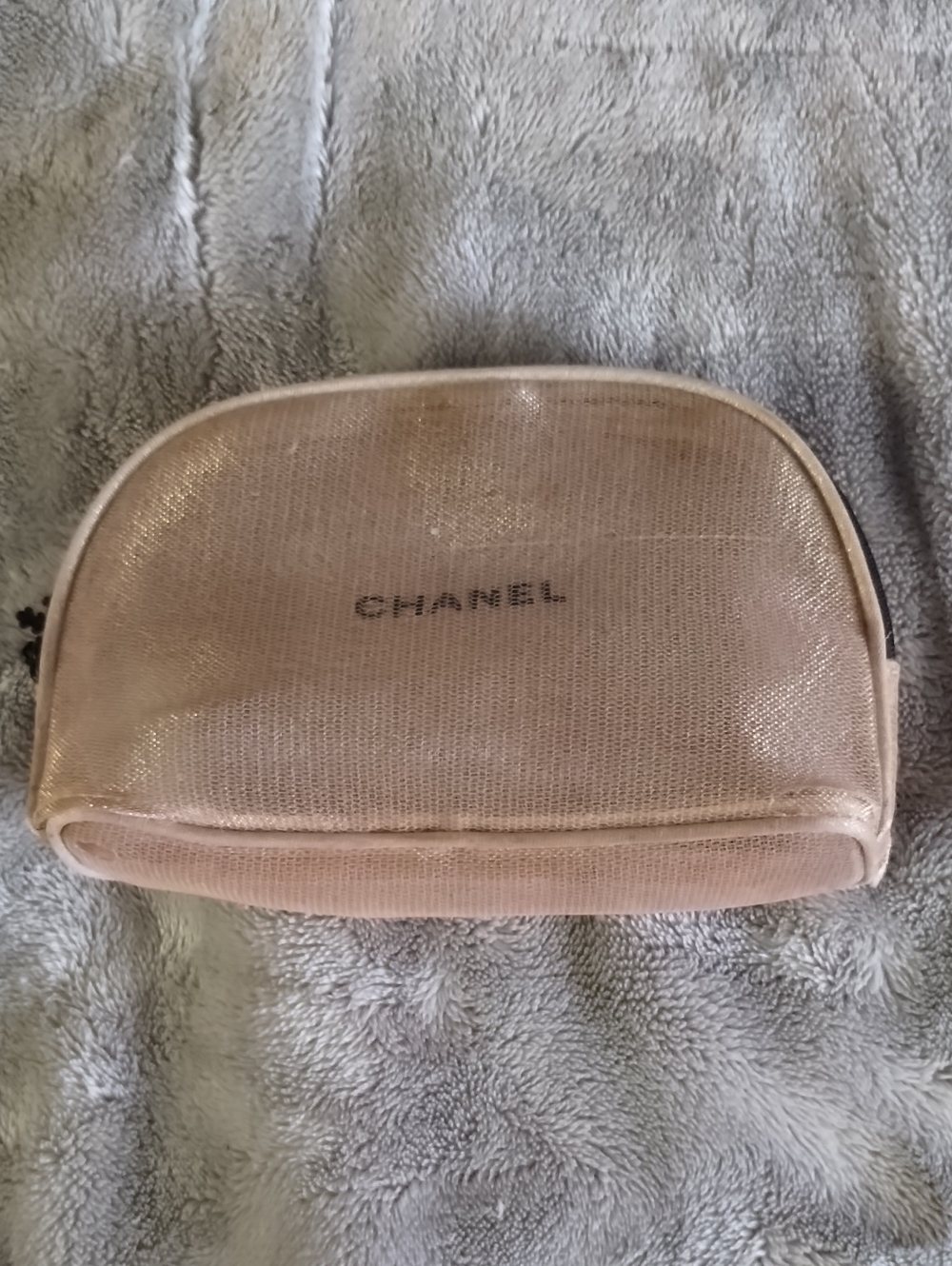 CHANEL Shimmery Pink Cosmetic Pouch